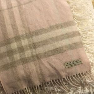 Pink checked Burberry scarf